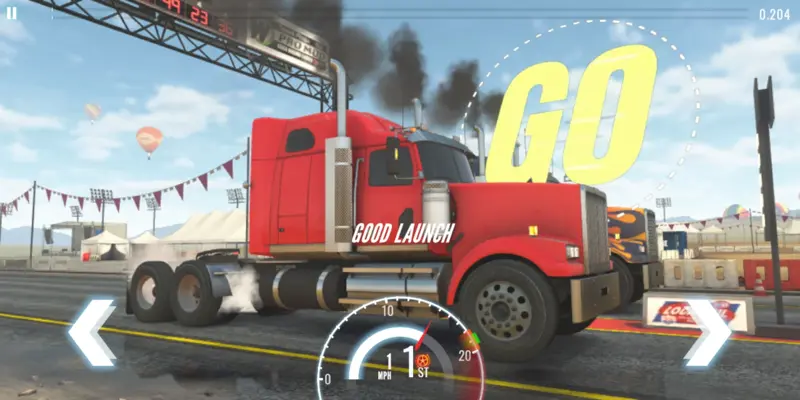 Big Truck Drag Racing android App screenshot 1